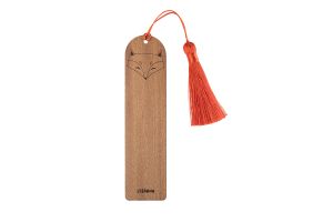 Lesezeichen aus Holz Cute Fox Bookmark