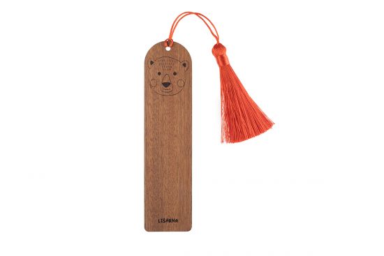 Lesezeichen aus Holz Cute Bear Bookmark