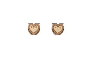Holzohrringe Wise Owl Earrings 