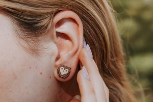 Holzohrringe Wise Owl Earrings 