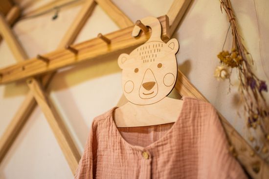 Holzkleiderbügel Teddybär