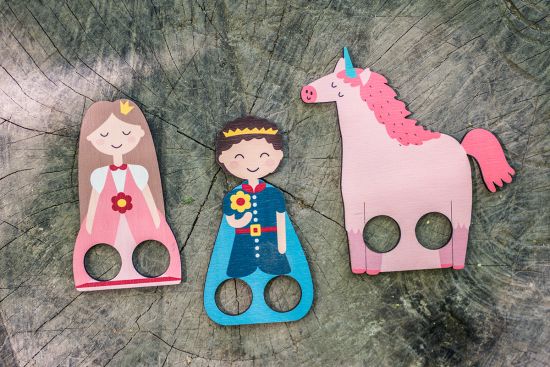 Fingerpuppentheater - Prinz, Prinzessin und Einhorn 