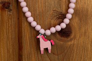 Perlen mit Anhänger Cute Unicorn 