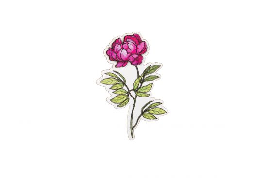 Holzbrosche Peony Brooch