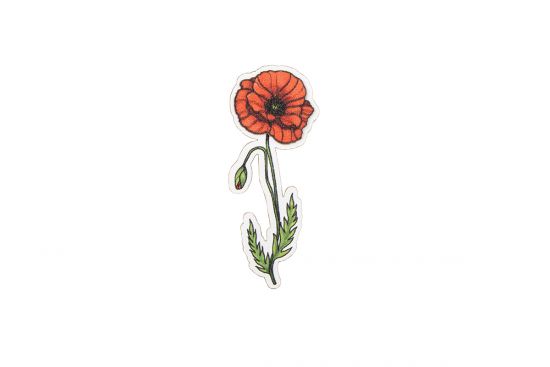 Holzbrosche Poppy Brooch