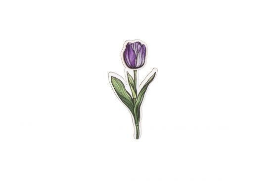 Holzbrosche Tulip Brooch