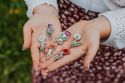 Holzbrosche Icelandic Poppy Brooch