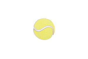 Holzbrosche Tennis ball Brooch