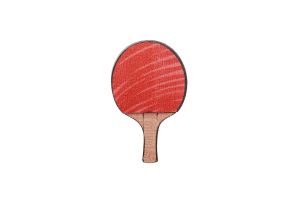 Holzbrosche Ping pong bat Brooch