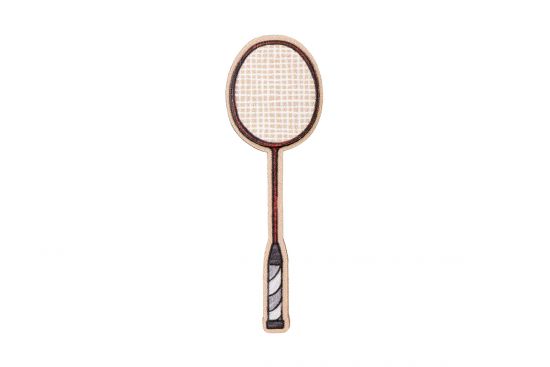 Holzbrosche Badminton bat Brooch