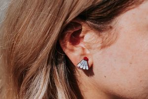 Holzohrringe Badminton Earrings