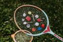 Holzbrosche Tennis ball Brooch