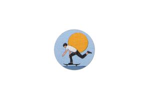 Holzbrosche Skateboarding Brooch