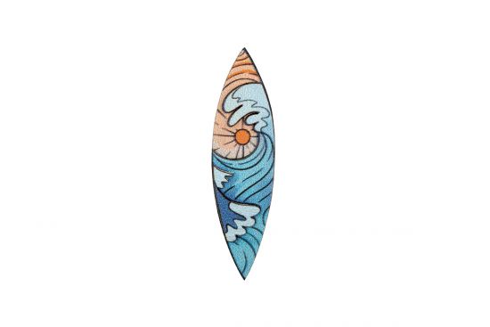 Holzbrosche Surf Brooch