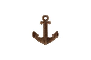 Holzbrosche Anchor Brooch