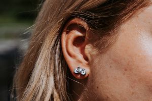 Holzohrringe Road Bike Earrings